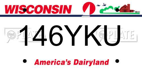 146YKU Wisconsin License Plate