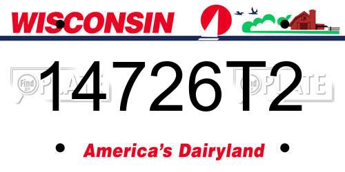 14726T2 Wisconsin License Plate