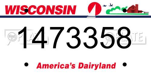 1473358 Wisconsin License Plate