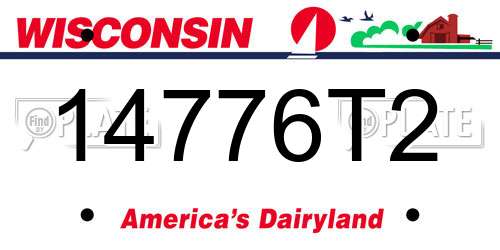 14776T2 Wisconsin License Plate