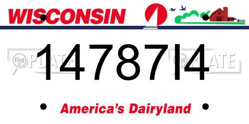 14787I4 Wisconsin License Plate