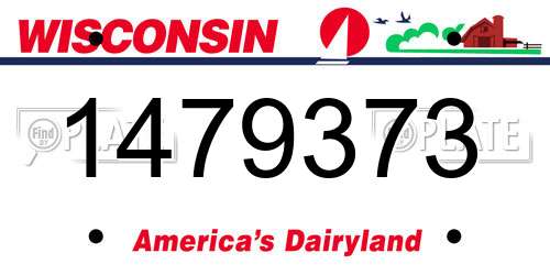 1479373 Wisconsin License Plate