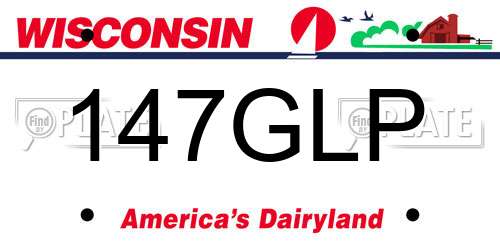 147GLP Wisconsin License Plate