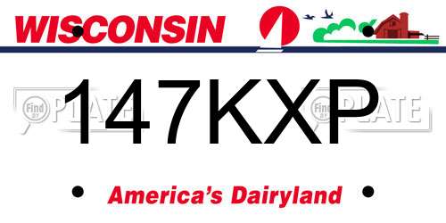147KXP Wisconsin License Plate