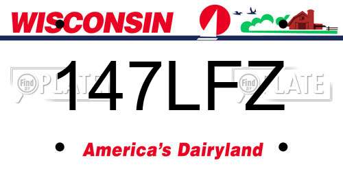 147LFZ Wisconsin License Plate