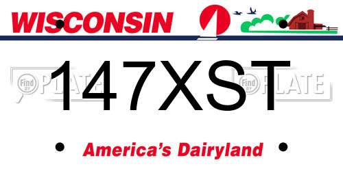 147XST Wisconsin License Plate