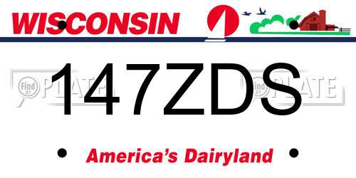 147ZDS Wisconsin License Plate