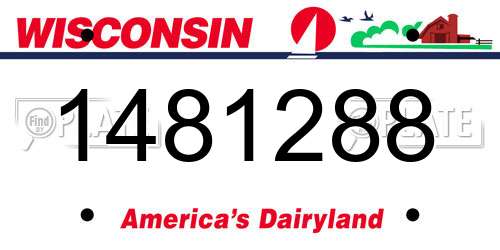 1481288 Wisconsin License Plate