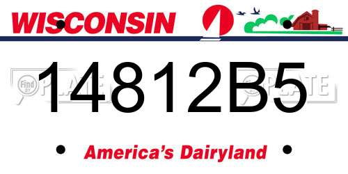 14812B5 Wisconsin License Plate