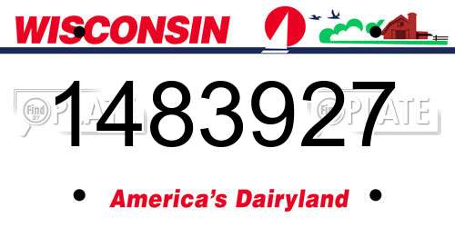 1483927 Wisconsin License Plate