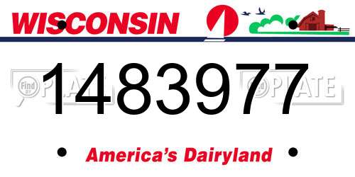 1483977 Wisconsin License Plate
