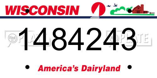 1484243 Wisconsin License Plate