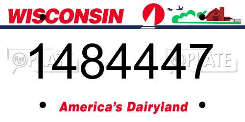 1484447 Wisconsin License Plate