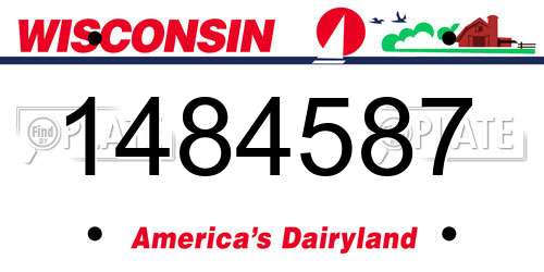 1484587 Wisconsin License Plate