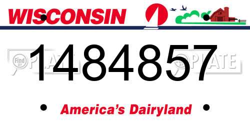 1484857 Wisconsin License Plate