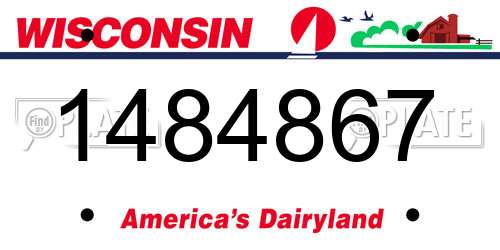1484867 Wisconsin License Plate