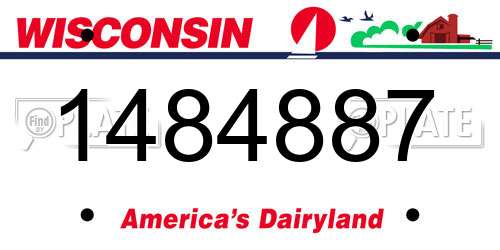 1484887 Wisconsin License Plate