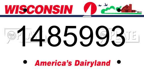 1485993 Wisconsin License Plate