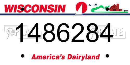 1486284 Wisconsin License Plate