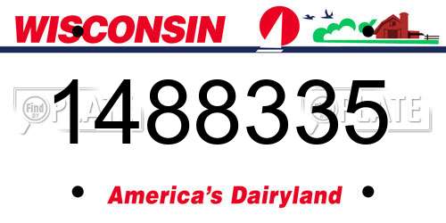 1488335 Wisconsin License Plate