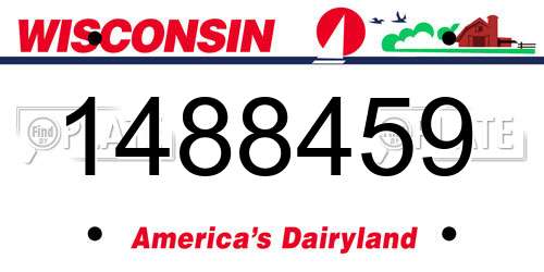 1488459 Wisconsin License Plate