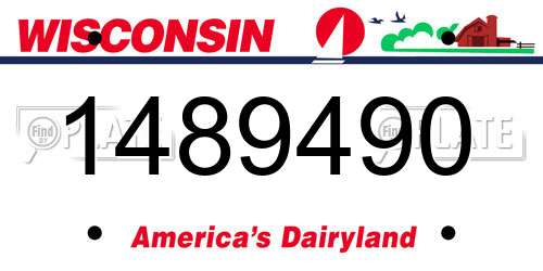1489490 Wisconsin License Plate