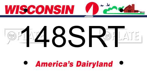 148SRT Wisconsin License Plate