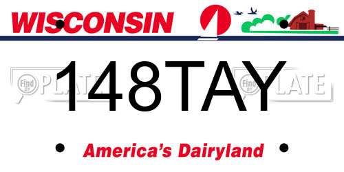 148TAY Wisconsin License Plate
