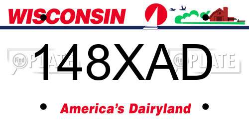 148XAD Wisconsin License Plate