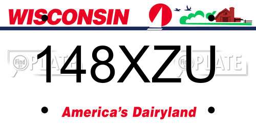148XZU Wisconsin License Plate