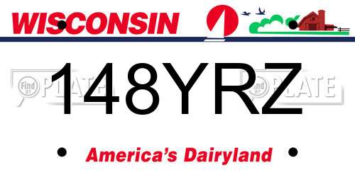 148YRZ Wisconsin License Plate
