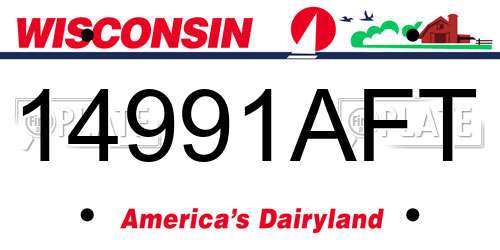 14991AFT Wisconsin License Plate