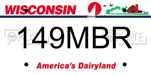 149MBR Wisconsin License Plate