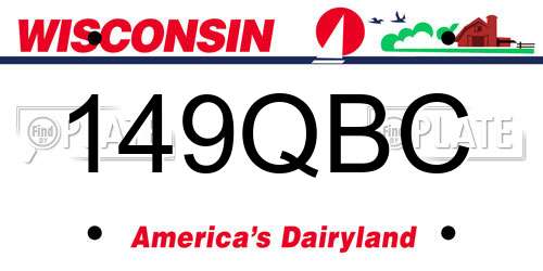 149QBC Wisconsin License Plate
