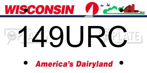 149URC Wisconsin License Plate