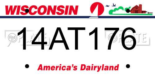 14AT176 Wisconsin License Plate