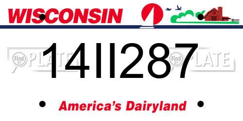 14II287 Wisconsin License Plate