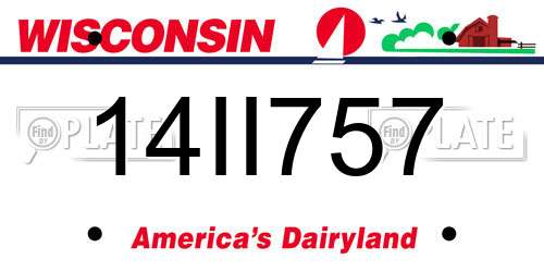 14II757 Wisconsin License Plate