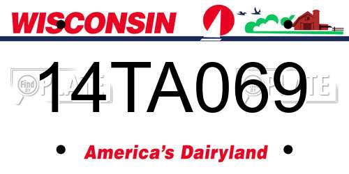 14TA069 Wisconsin License Plate