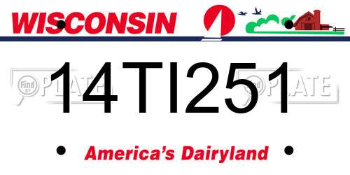 14TI251 Wisconsin License Plate