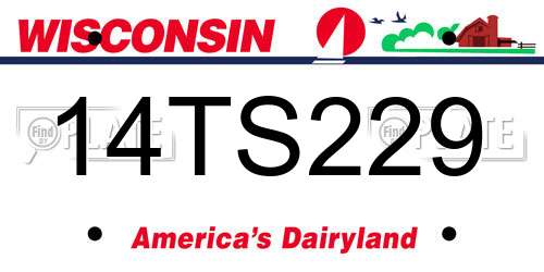 14TS229 Wisconsin License Plate