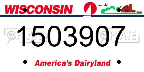1503907 Wisconsin License Plate