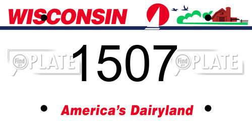 1507 Wisconsin License Plate