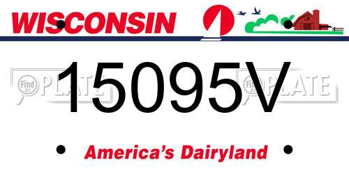 15095V Wisconsin License Plate