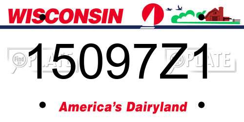 15097Z1 Wisconsin License Plate