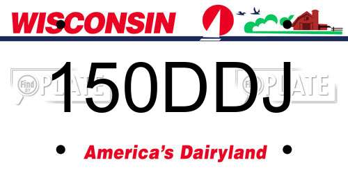 150DDJ Wisconsin License Plate