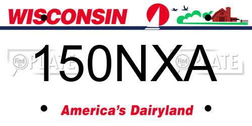150NXA Wisconsin License Plate