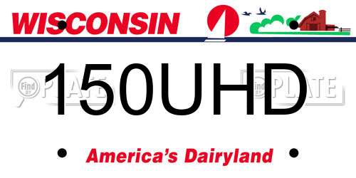 150UHD Wisconsin License Plate