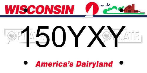 150YXY Wisconsin License Plate
