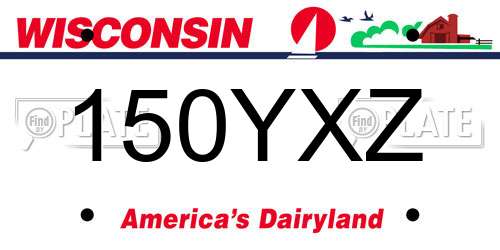 150YXZ Wisconsin License Plate